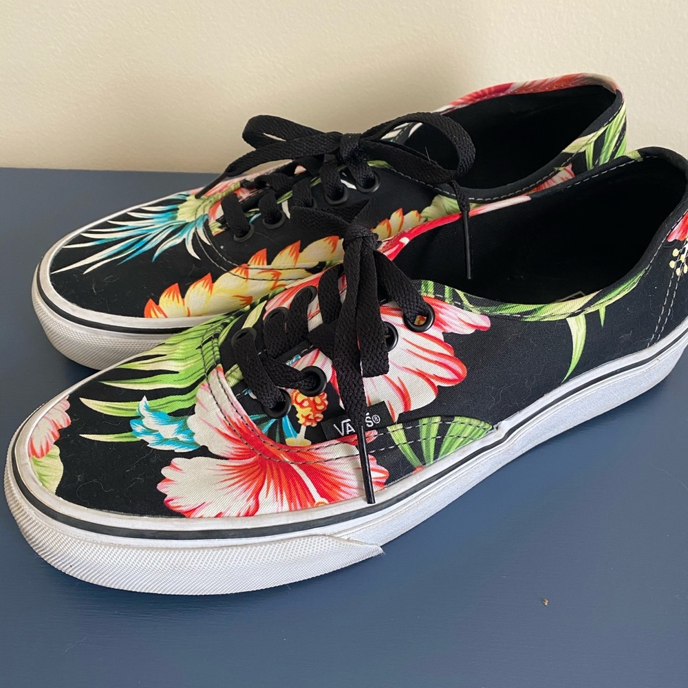 Tropical patterned Vans